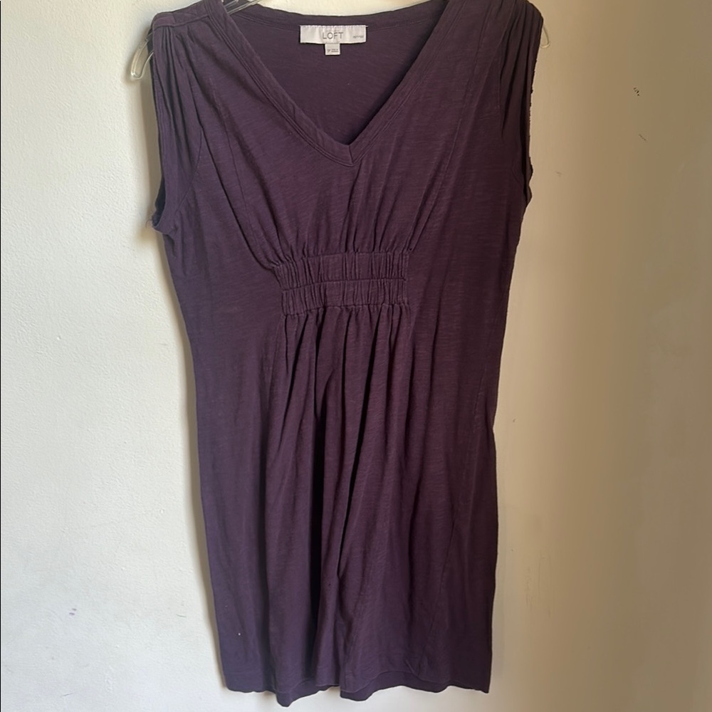 Women's Purple V-Neck Dress